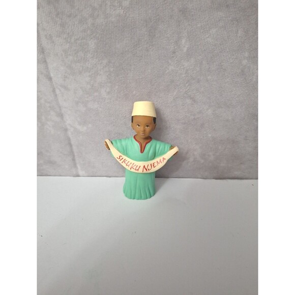 Hallmark Swahili Wish African Boy X-Mas Figurine Sharing The Joy Collection 1990 - Picture 1 of 6